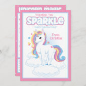 Invitation Valentine You Sparkle Classroom Saint-Valentin (Devant / Derrière)