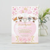 Invitation Valentines Baby shower de bois d'amour par la post (Debout devant)