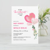 Invitation Valentines Baby shower de l'amour (Debout devant)