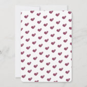 Invitation Valentines Coeurs de jour rose Metallic fête d'ann (Dos)