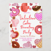 Invitation Valentines Cookie Décoration Party (Devant / Derrière)
