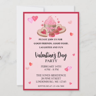 Invitation Valentines Cupcakes, Cookies & Sweets Party