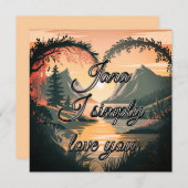 Invitation Valentine's Day card (Devant / Derrière)