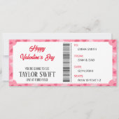 Invitation Valentines Day Concert Billet cadeau pour lui (Devant)