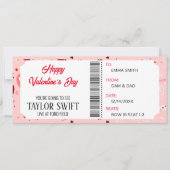 Invitation Valentines Day Concert Ticket Event Pour Lui (Devant)