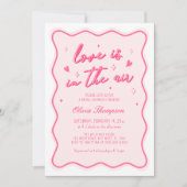 Invitation Valentines Fête des mariées L'amour est dans l'air (Devant)