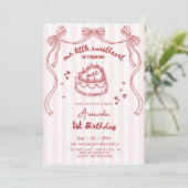 Invitation Valentines Hand Drawn Birthday (Debout devant)