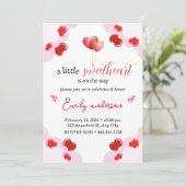 Invitation Valentines Jour Baby shower Coeurs d'invitation (Debout devant)