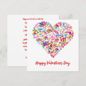 Invitation Valentines Jour Cadeaux Bonbons Coeur Conception (Devant / Derrière)