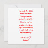 Invitation Valentines Jour Cadeaux Bonbons Coeur Conception (Dos)