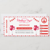 Invitation Valentine's Massage Ticket Gift Coupon Voucher,  (Devant)