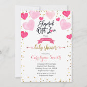 Invitation Valentines Showée avec baby shower d'amour (Devant)