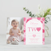 Invitation Valentines Sweetheart Candy Birthday Party (Debout devant)