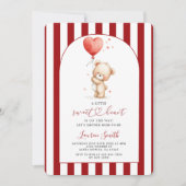 Invitation Valentines Sweetheart Teddy Bear Baby Shower (Devant)