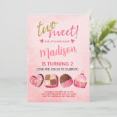 Invitation Valentines Valentine fille 2ème anniversaire invit (Debout devant)