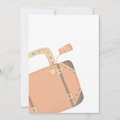 Invitation Valise amusante de bon voyage au revoir fête de dé (Dos)