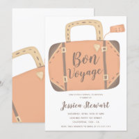 Valise amusante de bon voyage fête d'adieu départ
