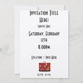 Invitation Valise en cuir vintage (Dos)