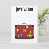 Invitation Valise en cuir vintage (Debout devant)