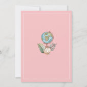 Invitation Valise Rose pour la Fête de Retraite de Femme (Dos)