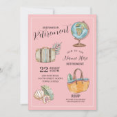 Invitation Valise tenue de soirée de voyage de retraite pour  (Devant)