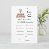 Invitation Valises "Où étaient-ils" Jeu de douche nuptiale (Debout devant)