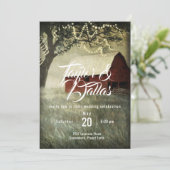 Invitation Vallée de Red Barn, Conception de ferme rustique (Debout devant)