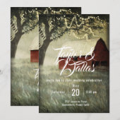 Invitation Vallée de Red Barn, Conception de ferme rustique (Devant / Derrière)