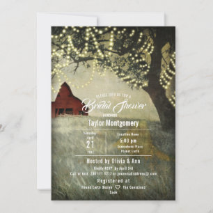 Invitation Vallée de Red Barn, Conception de ferme rustique
