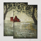 Invitation Vallée de Red Barn, Conception de ferme rustique (Devant / Derrière)