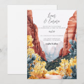 Invitation Vallée de Zion Canyon Utah (Devant / Derrière)