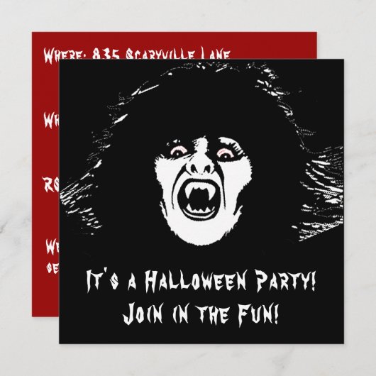 Invitation Vampire Chick est un vrai régal (Devant / Derrière)