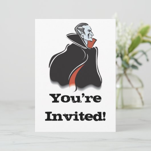 Invitation Vampire de dracula éffrayant (Debout devant)
