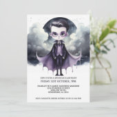 Invitation Vampire d'Halloween sous une Pleine lune (Debout devant)