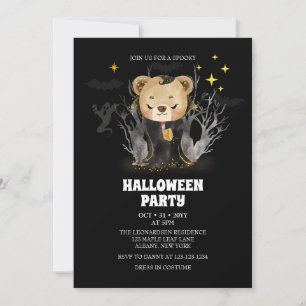 Invitation Vampire Dracula Éffrayant Bear Halloween