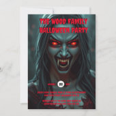 Invitation Vampire femmes adultes halloween créatures éffraya (Devant)