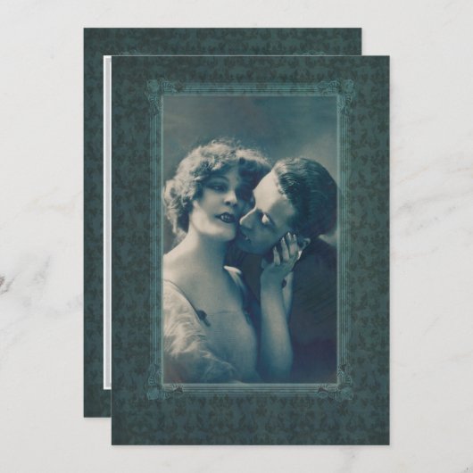 Invitation Vampire gothique Dracula Romance et amant (Devant / Derrière)