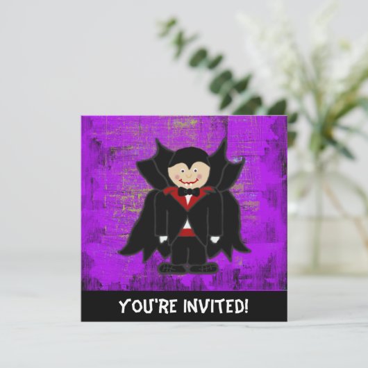 Invitation Vampire Halloween (Debout devant)