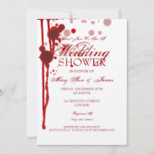 Invitation Vampire Halloween Couples Douleur faux sang (Devant)