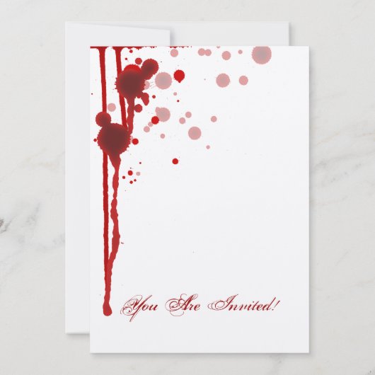 Invitation Vampire Halloween Couples Douleur faux sang (Dos)