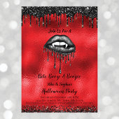 Invitation Vampire Lèvres noires Parties scintillant Adulte H