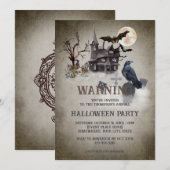 Invitation Vampire victorien gothique Parti d'Halloween (Devant / Derrière)