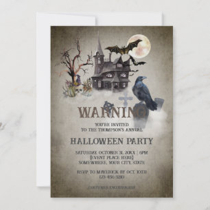 Invitation Vampire victorien gothique Parti d'Halloween