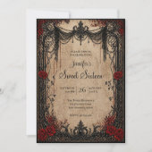 Invitation Vampire Vintage gothique Sweet 16 (Devant)