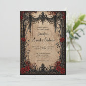 Invitation Vampire Vintage gothique Sweet 16 (Debout devant)