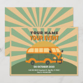 Invitation van d'été rétro (Devant / Derrière)