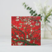 Invitation Van Gogh Almond Blossoms Rouge (Debout devant)