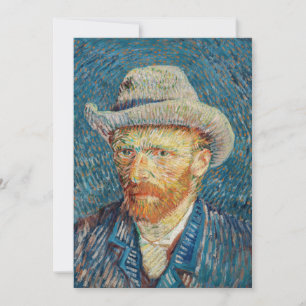 Invitation Van Gogh - Autoportrait au chapeau de feutre gris