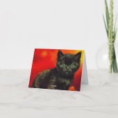 Invitation Van Gogh Black Kitten (Dos)