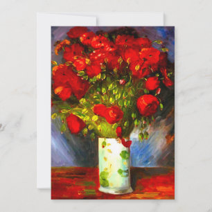 Invitation Van Gogh coquelicots rouges